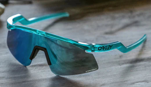 OAKLEY HYDRA BLUE METALIC FRAME BLUE MIRROR GLASS PRIZM SUNGLASSES