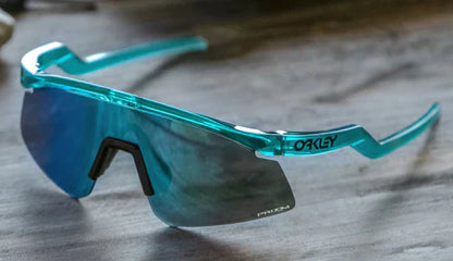 OAKLEY HYDRA BLUE METALIC FRAME BLUE MIRROR GLASS PRIZM SUNGLASSES